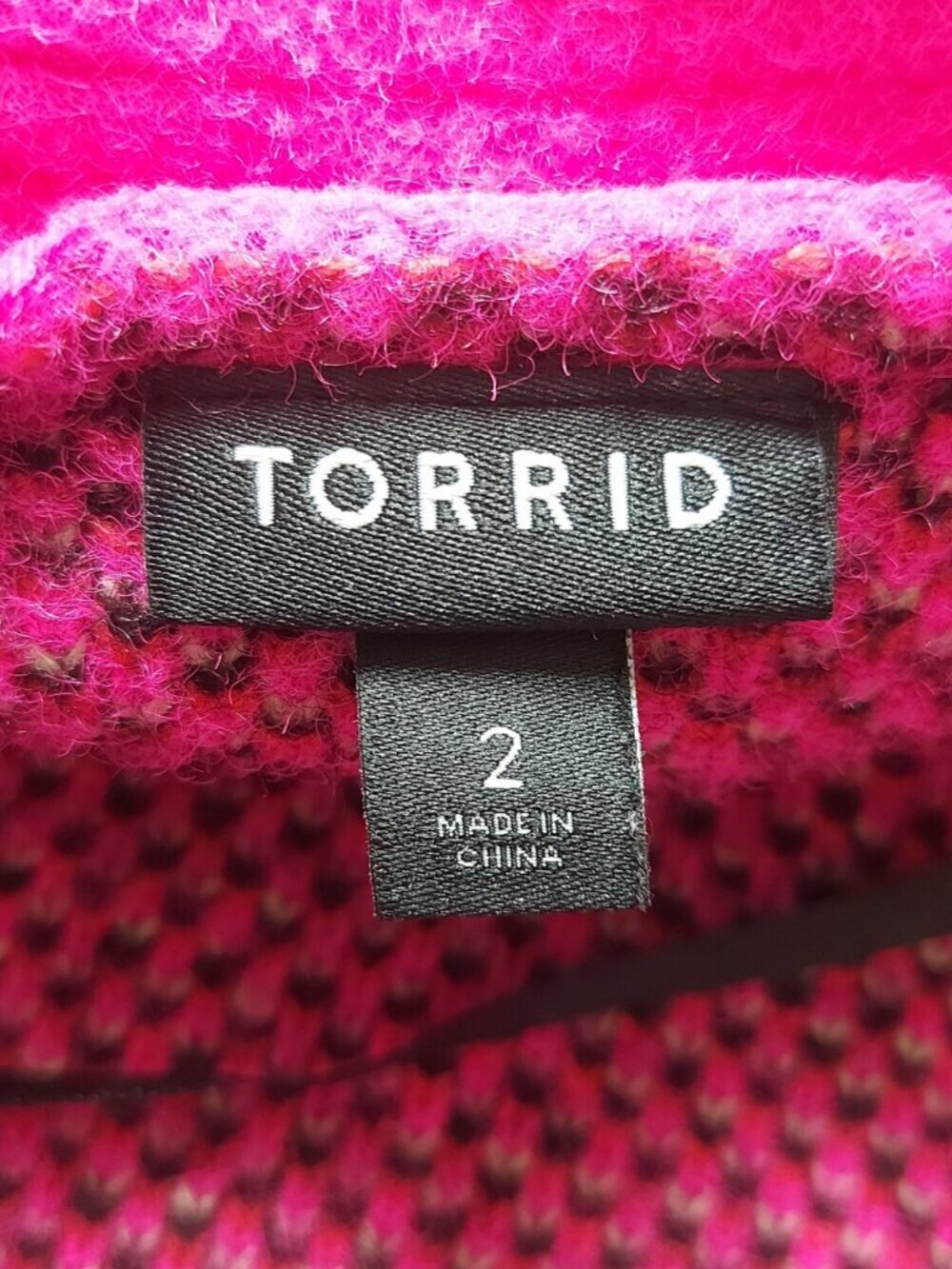 Torrid Geometric Open Front Long Duster Cardigan Plus Size 2 Pink Cozy Oversized - Picture 4 of 8
